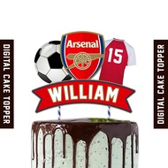 ARSENAL CAKE TOPPER BIRTHDAY