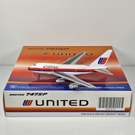 JC Wings XX4959 1: 400 United Airlines B747SP N140UA Alloy Aircraft Model