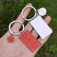 OKCATZONE Creative Classic Football Field Basketball Field Keychain Sports Leisure Key Ring Bag Car 