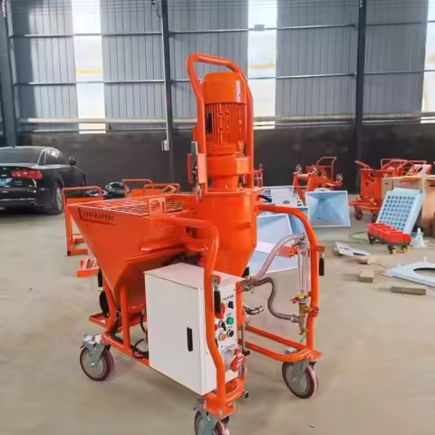 Automatic Electric 220v 380v Cement Plastering Mortar Putty Spraying Machine Including Pump Engine f
