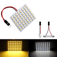 48 SMD Warm White Panel LED Auto Dome Panel Light Car Interior Reading Roof Bulb With T10 W5W BA9S C