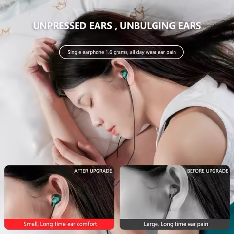 Type-C Game Headphones Durable Wired Handfree Music Earbud In-Ear With Mic Earphones for //IPhone/Ka