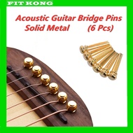 Alice Acoustic Guitar String Bridge Pins Solid Metal (6pcs per pack)