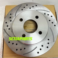 (1-PAIR) 260MM THAILAND QUALITY NISSAN ALMERA N17 SYLPHLY G11  ORIGINAL DRILLED SLOTTED SPORT FRONT 