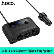 HOCO Z64 240W 3-in-1 Car Charger 3 Socket Car Cigarette Lighter Plug Splitter 2USB-C+2USB-A Independ