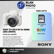 Sony ZV-E10 II ZV-E10M2 vlog camera Body & 16-50mm Lens | Sony Singapore Warranty
