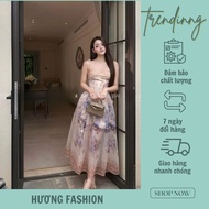 Huong Fashion printed silk dress