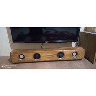 Dutch Teak Wood Sound Bar Speaker Box Size 2.5 inches and 2 inches