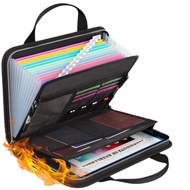 Fireproof Fiberglass Akordeon Document Folder UL94V0 13 Pockets