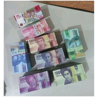 100 Lembar Uang Mainan Mirip Asli Bahan Kertas Glossy/Uang Mahar/Uang Mainan Edukasi Anak