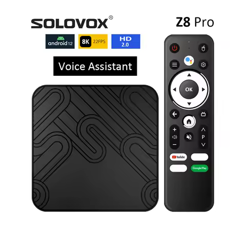SOLOVOX Z8 Pro Android 12 Smart TV Box H618 Quad 2G 16G 4G 32G WiFi Bluetooth 5 Voice Assistant YouT