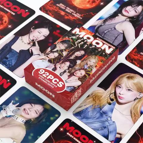 92Pcs Small Card BABYMONSTER New Album I LIKE IT MOON CHOOM Peripheral Photo Card Stickers LOMO Card