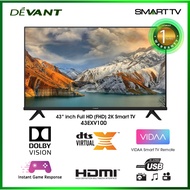 ♞DEVANT 43EXV100 43 inch Full HD (FHD) 2K Smart TV - Netflix, YouTube, FREE Soundbar & Wall Bracket