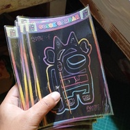 10 sheets of toy rubbing pictures Among us.