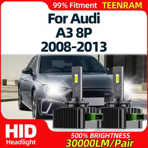 Canbus LED Headlights 30000LM Plug&Play 1:1 HID Xenon Headlamps Bulbs 12V 6000K For Audi A3 8P 2008 