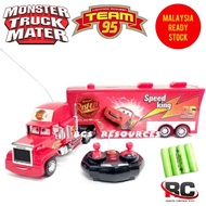REMOTE CONTROL TRUCK RC CARS MCQUEEN MATER TRUCK TOYS RC CONTAINER TRUCK LIGHTING MCQUEEN TEAM 95 TO