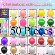 [50 PCS] 5 Inches Matte Balloon Thick Happy Birthday/Wedding Balloon Matte Color, Belon Matte [READY
