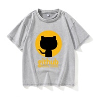 Github Octocat Programmer Code Linux Ruby Geeks Short Sleeve T-Shirt Korean Style Womens Mens round