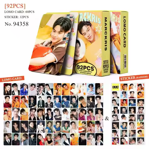 92 Small Star-Themed Photo Cards, Instant Photo Sticker Cards for Journals, Double-Sided LOMO Cards,