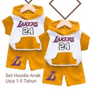 set baju hoodie anak basket laki laki perempuan setelan terbaru usia 1-5 tahun