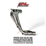 FAL Precision Extractor Stainless Steel 421 Toyota Vios Veloz Myvi G3 Bezza 2NR 1NR Long Version