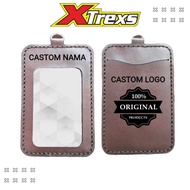 Genuine Cowhide Name Tag / ID CARD, 2 Layer Model, Free Custom Name and Logo