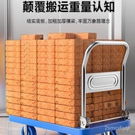 Trolley Household Trailer Hand Buggy Truck Foldable and Portable Dray Mute Portable Lightweight Platform Trolley