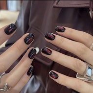 Orangutan Witch Handmade Wearing Nails Pure Handmade Cat's Eye Red Fake Nails New Year Red Photother