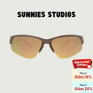 SUNNIES STUDIOS - Simone Brown Gray Revo Polariz Cat Eye Sunglasses - 60338RP-7-7