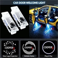 2PCS LED Car Door Welcome Ghost Shadow Courtesy Projector Badge Lamp for Mini Cooper JCW R55 R58 R59