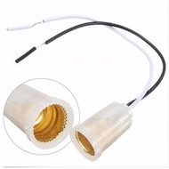 E12 Base Plastic LED Light Bulb Socket Lamp Holder With Wire Adapter Converter