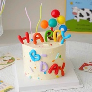 Combo of 3 letters HPPBD, happy b-day silicon cake decorations - birthday accessories