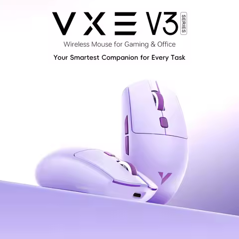 ATK VXE Dragonfly V3 PRO Bluetooth Gaming Mouse PAW3395SE 2.4G Wireless E-sports Mice Rechargeable L