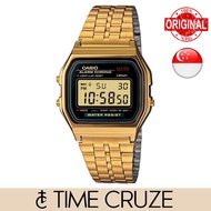 [Time Cruze] Casio A159 A159 Adjustable Gold Tone Stainless Steel Strap Women Watch A159WGEA-1DF A159WGEA-1D A159WGEA-1