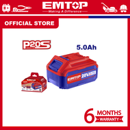 EMTOP 20V Lithium-Ion 2.0Ah/4.0Ah/5.0Ah Rechargeable Battery Pack With Power Indicator For P20S Mult