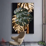 Product canvas print picture with gold leaf picture frame wall hanging pictures home decor PVC frame