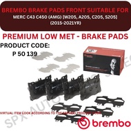BREMBO GENUINE DISC BRAKE PAD (FRONT) FOR MERC C43 C450 (AMG) [W205, A205, C205, S205] '15-21YR