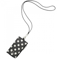 Kate Spade Staci Picture Card Dot Card Case Lanyard in Black Multi