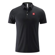 Federer Men's Polo Shirt Short Sleeve Tennis Suit Tennis T-Shirt Breathable Top 1018