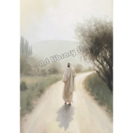 2025 Jesus on the Path Psalms 23 Scripture Bible Verse Shepherd Religious Poster Wall Pictures Canva