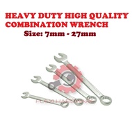 HEAVY DUTY HIGH QUALITY COMBINATION WRENCH SPANNER SPANNAR (7MM - 27MM) (MADE IN TAIWAN)