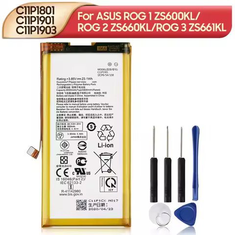 Brand NEW Replacement Battery C11P1801 C11P1901 C11P1903 For ASUS ROG Phone ZS600KL ROG Phone 2 ZS66