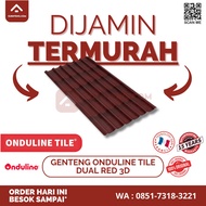 Genteng Onduline Tile Dual Red 3D Bitumen Aspal TERMURAH