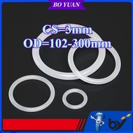 O-ring gasket CS3mm*OD102-300mm white silicone seal ring (BY-MB)