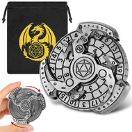 Creative Metal DND Roulette Dice 7-in-1 Dice Spinning Rotating Roller Dragons Role Playing Game Acce