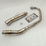 Kou mahachai SUPER open spec pipe 1set and big elbow for tmx 125 tmx 155 rusi tc125 rusi 150 rusi 17