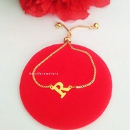 Letter Bracelet Initial Drawstring Bracelet/ Letter Drawstring Bracelet