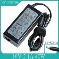 ┅◆✢ 19V 2.1A 40W 5.5X3.0Mm AC เพาเวอร์อะแดปเตอร์สำหรับแล็ปท็อปเครื่องชาร์จสำหรับซัมซุง N130 N140 N15