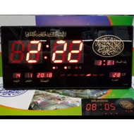 New Digital Wall Clock LED Adhan Clock 5-7 Times XY-4622 Y
