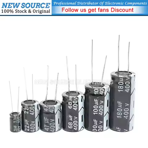 400V Aluminum Electrolytic Capacitors 1uf 2.2uf 3.3uf 10uf 15uf 22uf 33uf 39uf 47uf 68uf 82uf 100uf 